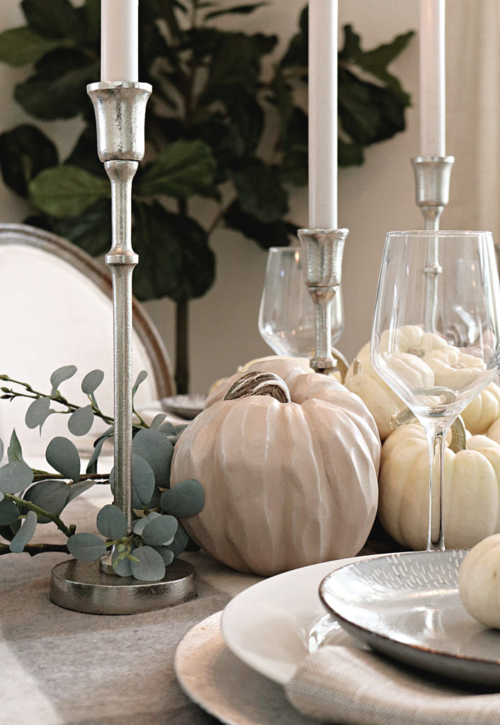 Subtle and Soft Thanksgiving Tablescape - Designs by Laila